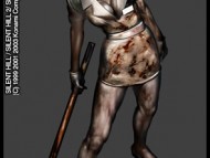 Bubblehead Nurse (2001) | Иллюстрация Медсетры для Silent Hill 2. Шариковая ручка, Photoshop.