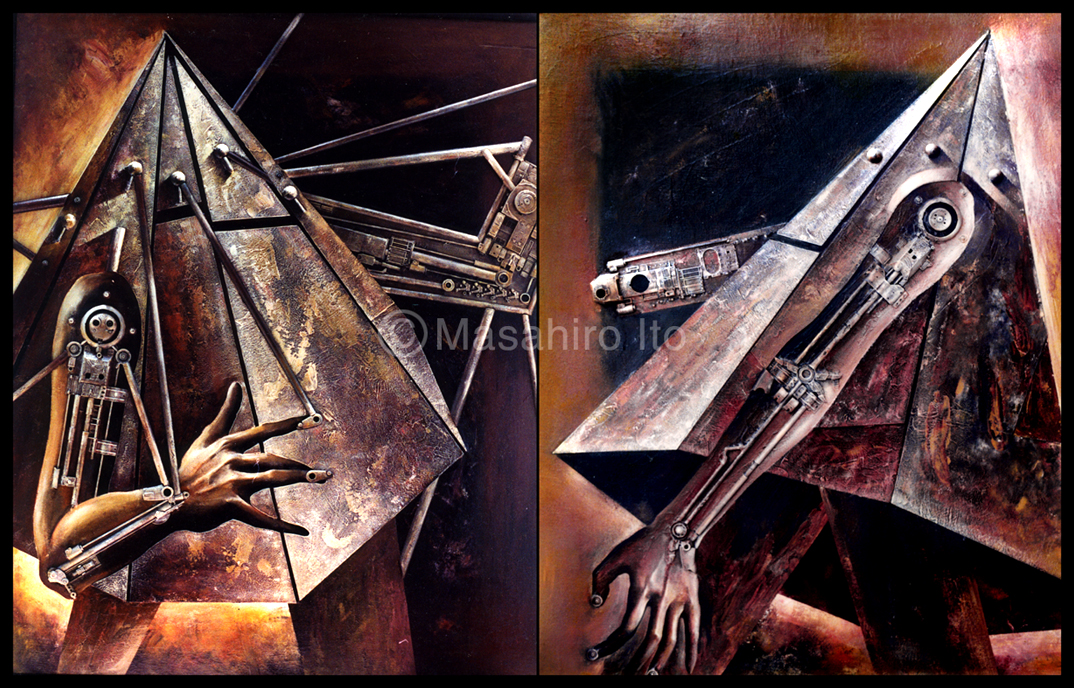 Pyramid Figures (1995) Работа, нарисованная Ито в студенческие годы и ставш...