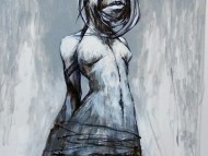 Closer | Вариация на тему Ближника из Silent Hill 3. Шариковая ручка, акриловая краска, маркер Copic.